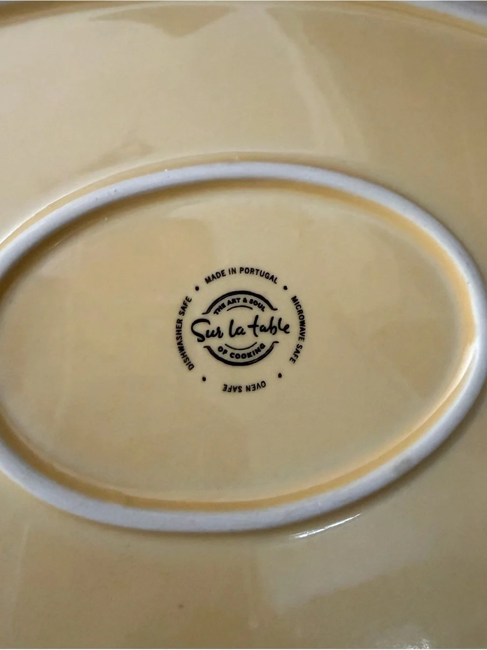 Sur La Table Yellow Oval “Italian Olive